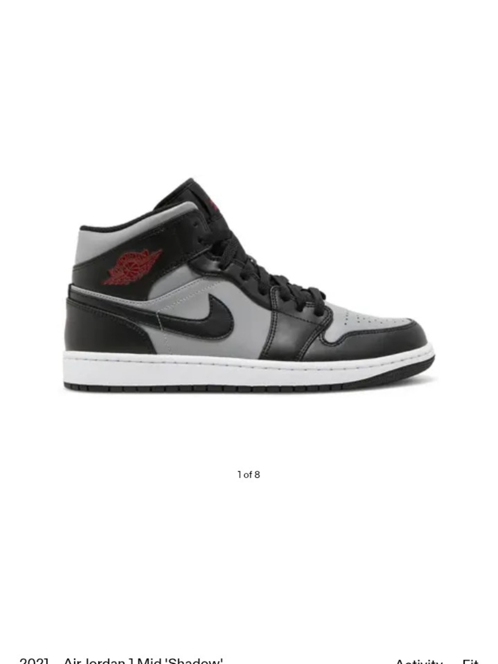 Jordan Mid Top Sneakers in Black, Gray & Red